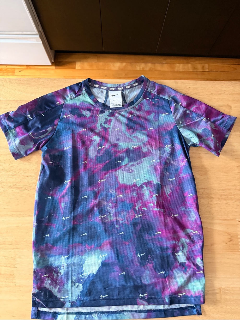 Nike Kids Purple and Aqua All-Over Print